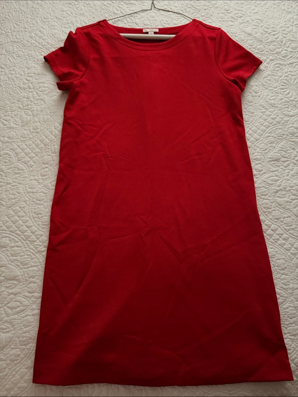 GAP Bright orange Short Sleeve Shift Dress, box pleat in back